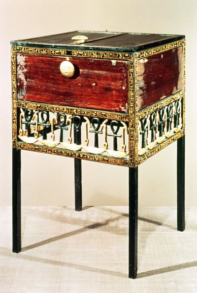Ornate cabinet from the Treasure of Tutankhamun by Egyptian 18th Dynasty